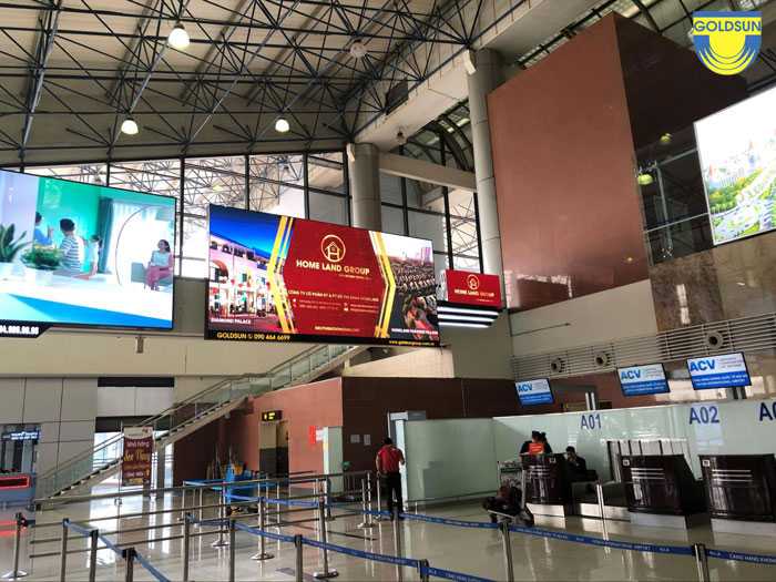 Hình thức quảng cáo màn hình Led tại sân bay